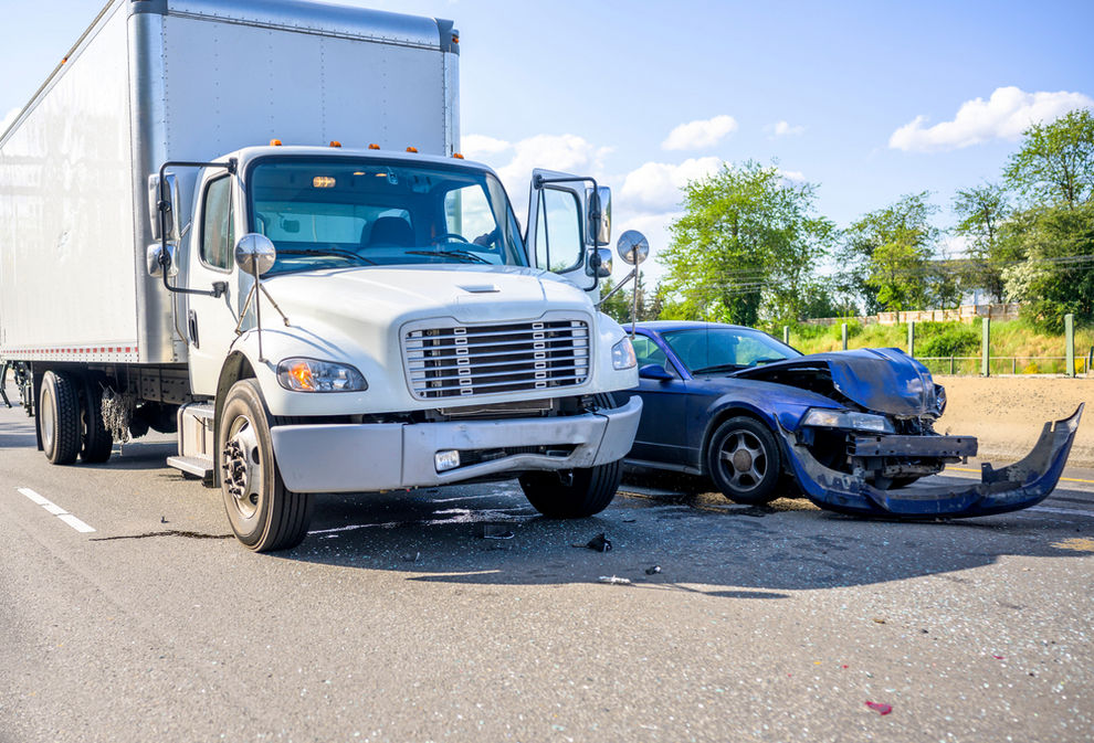 Commercial vehicle accident on highway