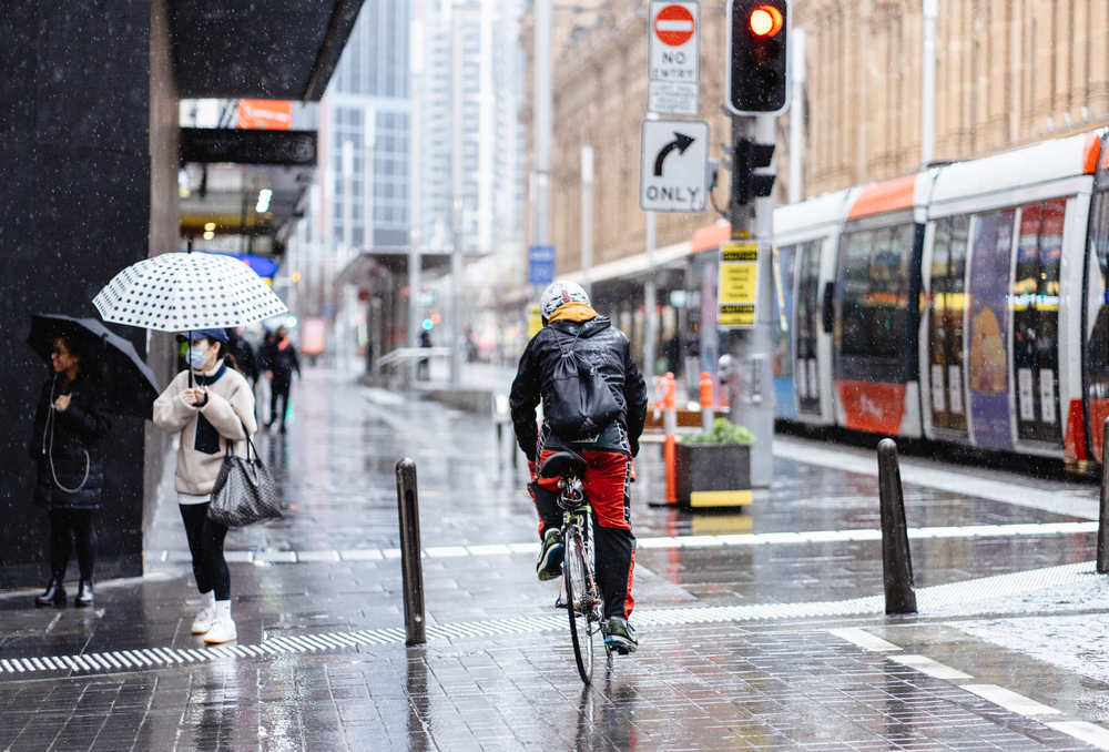 Riding a bike discount in the rain