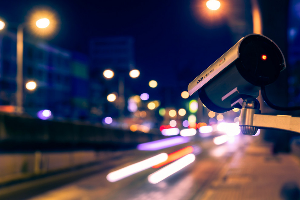 Traffic camera facing street